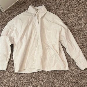 NWOT Djerf Avenue Striped Button-Up Shirt